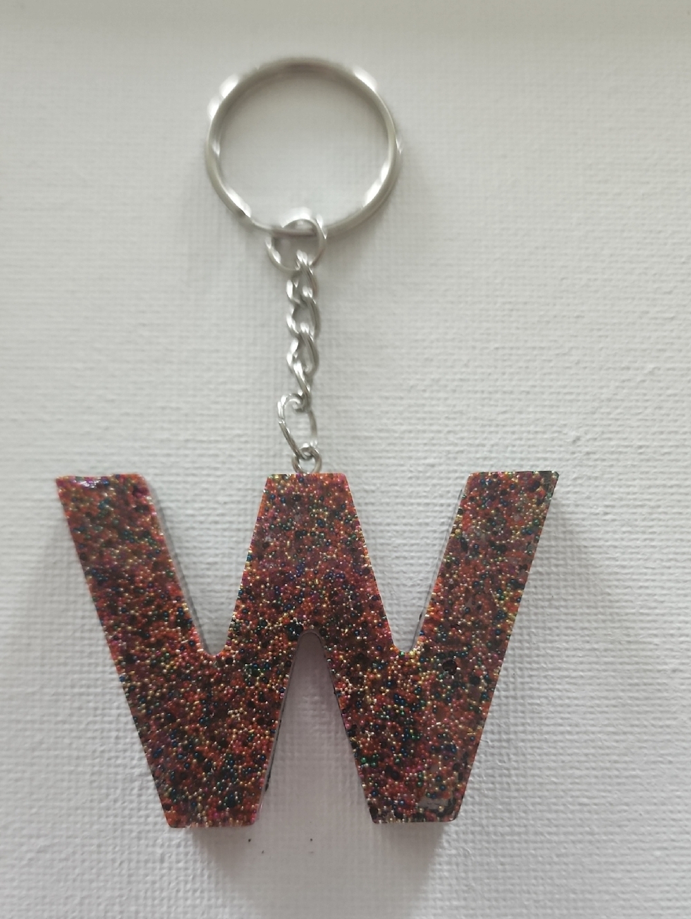 letter  'W' resin Keychain